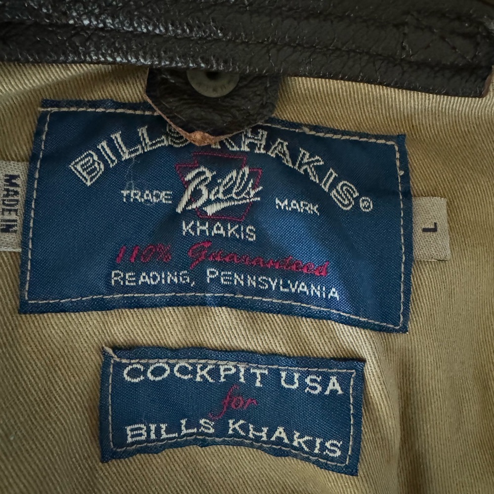 Bill’s Khakis Leather Flight Jacket - image 6